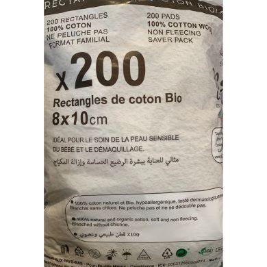 Stérilux soin rectangle coton 200 unités